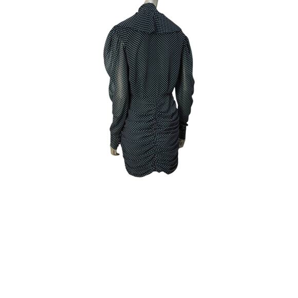 Marianna Senchina Polka-dot Silk Scarf Mini Dress Sz.M - Picture 2 of 5